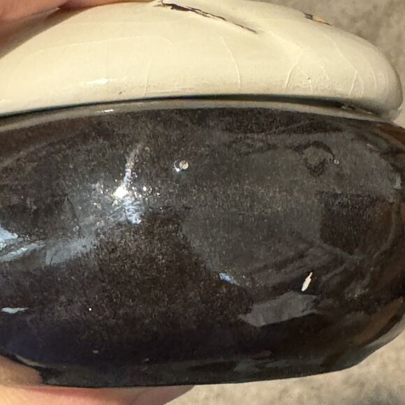 Vintage Black & White Cat Lidded Porcelain Trinket Dish - Picture 8 of 8